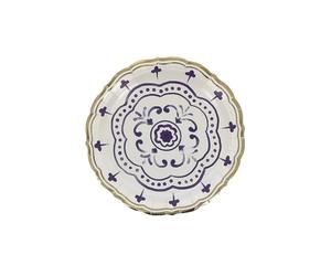 8 Petites assiettes en carton bleu roi Dolce Vita 18cm - Autres