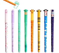 8 Pièces 0,5mm Stylos à Encre Gel Effaçables avec Motifs D'Animaux, Stylos Gel Effaçables avec Encre Sensible à La Chaleur, Gels Effaçable avec Encres Sensible à La Chaleur, pour Écoles, Bureaux