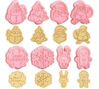 8 Pièces 3D Emporte Pièces Noël, Forme Biscuit Noël Emporte-pièces pour Décoration de Gâteau Fondant Biscuit Cookie Pâtisserie