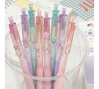 8 pièces/4 pièces/1 pièce Stylos gel Sakura mignons, stylos à bille rétractables pastel esthétiques avec prise en main douce, stylos à pointe fine 0,5 mm pour une écriture fluide, pour la journalisati