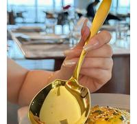 8 pièces/4 pièces/2 pièces/1 pièce Louche à soupe grande en acier inoxydable, cuillère à soupe pour buffet d'hôtel et restaurant, vaisselle occidentale, cuillère à dessert, cuillère à soupe, cuillère,