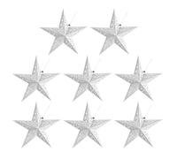 8 Pièces Abat-jour en Papier Étoilé Argenté, Lumineuse Décorative | Lanterne Ajourée Réutilisable, Effet Réfléchissant, Pliage Facile, Décoration Maison et Boutique