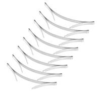 8 Pièces Amortisseur Porte Coulissante Limiteur de Rail en Acier | Positionneurs Inférieurs de Porte Coulissante, Butée Pte Coulissante Placard, Argenté pour Chambre Salon