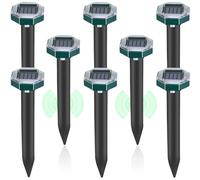 8 Pièces Anti Taupe Solaire Vibration et Ultrasons, Anti Taupe Ultrason Solaire avec IP65 Imperméable, Repousse Les Taupes et Autres Rongeurs pour Le Pelouses et Les Jardin