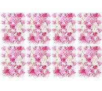 8 pièces artificielles mur de fleurs en soie mur de roses Flower Wall Panels Panneaux muraux de fleurs fleurs en soie bouquet de mariage de fond de décoration DIY décoration florale de printemps