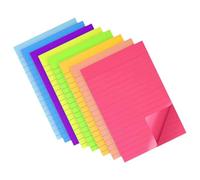 8 pièces Bloc-notes Autocollant à Lignes 15x10x0,05cm en papier | Feuilles Détachables, Notes Rapides Multi-Usage, pour Bureaux, Livres et Indexation de Documents