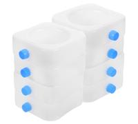 8 Pièces Blocs Réfrigérants Carrés Transparents avec Trou Central | Coque Dure sans Couture en PE, Structure Étanche, Compatible avec Refroidisseurs D’air et Usage Bureau