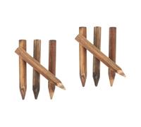 8 Pièces Bordure de Pelouse en Bois Marron pour Jardin et Parterres | Aspect Rustique Pastoral, Surface Lisse, Installation Rapide, Sépare Gazon, Gravier et Jardinières dans Votre Cour