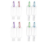 8 Pièces Bouteille Porte-clés 50ml Petg, Spray Rechargeable | Compacte, Surface Lisse sans Bavure, Facile à Remplir et Nettoyer, avec Crochets pour Sorties et Sport Couleur Aléatoire