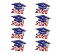 8 Pièces Breloque Photo de Chapeau de Graduation, Insigne | Breloque Souvenir de Remise de Diplôme, Ensemble D'épinglettes de Graduation, Broche de Diplômé