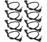 8 Pièces Câble d'alimentation Mâle DC 5, 5x2, 1mm à Double Coude | Extension à Angle Droit, Pvc et Cuivre, Performance Fiable, pour Surveillance et Raccordement de Prise