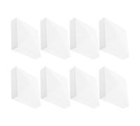 8 Pièces Capuchon Poteau Pvc Blanc 4 Pouces, Pyramidal | Protection Extérieure, Pose sans Outil, Finition Décorative, Couvre le Haut des Poteaux Métalliques de 4 Pouces