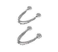 8 pièces chaîne boutons en métal pince vêtements écharpe pantalon jambes manchette fixation aimant broche pour pantalon, manche(Color2)