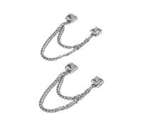 8 pièces chaîne boutons en métal pince vêtements écharpe pantalon jambes manchette fixation aimant broche pour pantalon, manche(Color5)