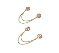 8 pièces chaîne boutons en métal pince vêtements écharpe pantalon jambes manchette fixation aimant broche pour pantalon, manche