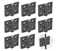 8 pièces Charniere, Charnière Plate de Connexion en Acier Inoxydable 304 Noir, 5,5 mm D'épaisseur Charnières de Portes, 40x40 mm Flexibles et Sans Friction Charniere pour Portes Fixes Portes D'entrée