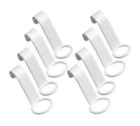 8 Pièces Crochets Muraux ABS Blancs pour Bouteilles perçage | Accès Rapide aux Flacons de Lotion et Gel, Fixation Adhésive, Cuisine, Gain de Place