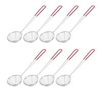 8 Pièces Cuillère à Égoutter en Acier Inoxydable Poignée Longue | Maille Fine, Filtre les Impuretés, Résiste aux Hautes Températures, pour Friture Cuisine Domestique