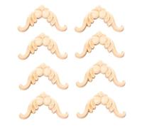 8 Pièces D'Appliqués Triangulaires En Bois Sculpté Style Européen À Motif Floral Diagonal Ajouré Pour Décoration Murale Ou Porte De Cave À Vin 3 Styles 5 X 5cm