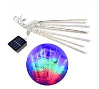 8 Pièces De 144 Perles De Pluie De Météores Led À Énergie Solaire, Accessoires De Décoration Multifonctionnels Pour Arbre De Noël