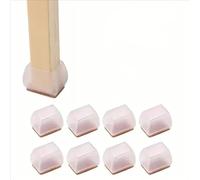 8 pièces de grands protecteurs rectangulaires pour pieds de chaise en silicone et feutre pour parquets en bois, coussinets de protection des sols contre les rayures et le bruit. Déplacement en douceur