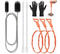 8 Pièces Deboucheur Canalisation avec Brosse, Outil de Débouchage D'évier, Brosse Nettoyage Deboucheur Canalisation, Réutilisable Brosse Canalisation pour Égouts Cuisine, Douche, Évier