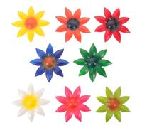 8 Pièces Décoration Murale Fleur en Métal 3d Dorée | Fer Léger, Finition Lisse et Colorée, Accessoires de Fixation, pour Clôture Bois et Porche