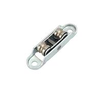 8 pièces en acier inoxydable fenêtre poulie fente roue type U rainure piste rouleau de porte Double glissière roulettes plates coureurs raccords coulissante pour Portes Coulissantes(Size 1)