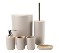 8 pièces Ensemble d'accessoires de salle de bain de luxe, comprenant un distributeur de savon, un porte-savon, un porte-brosse de toilette, un porte-brosse à dents, un gobelet, un plateau de vanité, u