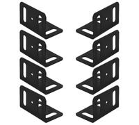 8 Pièces Équerre D'angle en Fer Noir 90 Degrés | Structure Rigide, Pose Simple, Usage pour Chambres et Assemblage Mobilier, Compatible Bois