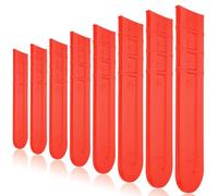 8 Pièces Fourreau de Tronçonneuse Rouge en Plastique 18 Pouces | Protection Légère les Coupures Accidentelles, Rangement au Garage, pour Forestiers et Paysagistes