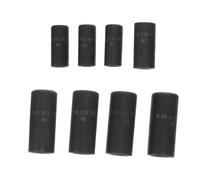 8 Pièces Jeu de Douilles Taraudeuses en Acier Inoxydable Noir | Tige Hexagonale, Entraînement à Cliquet, Plusieurs Filetages, pour Machines et Raccords de Tuyauterie, Boîte Compacte