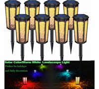 8 pièces Lampes solaires de jardin, Lampes solaires pour jardin extérieur, LED Lampes solaires de jardin Décoration Lanterne solaire étanche IP65 pour extérieur terrasse pelouse chemin