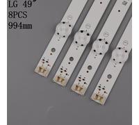 8 pièces LED bande rétro-éclairage Nipseyteko 5/4 lampe LG 49 ""TV 49LJ5500 49LJ550M NC490DUE-AAFX1-41CA NC490DUE 49LG594V HC490DUN-SLTL1-A19X Nipseyteko