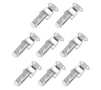 8 Pièces Loquet à Bascule pour Boîte en Acier Inoxydable, Argenté | Verrou à Ressort, Usage Bureau et Atelier, Sécurité Fiable, pour Petite Boîte Bois et Rangement la Cuisine