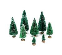 8 pièces/lot Mini Arbre de noël Bricolage Faux pins Arbres Bureau noël Ornements fête de noël Navidad Cadeaux Nouvel an décorations pour la maisonTraitement Pratique