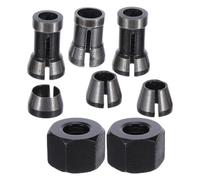 8 Pièces Mandrin de Défonceuse, Conversion 6mm 6,35mm 8 MM | Haute Précision pour Outils Rotatifs et Machines, Usage en Bois, Fraisage et Taille, Longue Durée