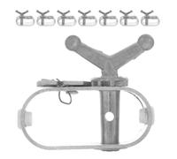8 Pièces Mini Treuil Tendeur de Fil Robuste en Acier A3 | Design Compact Polyvalent, Argenté, pour Vignes, Arbres Fruitiers et Cultures sous Abri, Usage Piscine