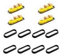 8 Pièces Moule à Gateau Perforé en Ovale FONGWAN Outils de cuisson Noir G