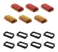 8 Pièces Moule à Gateau Perforé en Rectangle FONGWAN Outils de cuisson