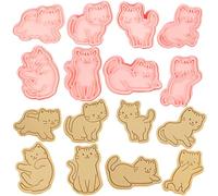 8 Pièces Moule Biscuit, Emporte Piece Biscuit, Emporte Piece Sablé, Chat De Bande Dessinée, Bricolage, Utilisé Pour Faire Des Biscuits, Fondant, Chocolat, Gâteau, Famille, Anniversaire, Soirée à Thème