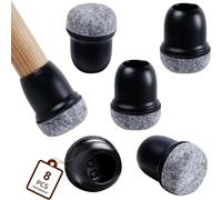 8 pièces noir rond chaise jambe protecteurs pied couverture diagonale avec épais enveloppement feutre tampons Silicone meubles Table pieds protéger les sols Bleu