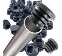8 pièces noir rond en plastique obturateur embout Tube tuyau insère bouchon bonde insérer bouchon pour chaise jambe tuyau tapon tubo 38mm
