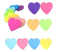8 Pièces Note Autocollant Feuilles Forme De Coeur Couleur Notes Adhésives | Coeur Auto-Adhésif Notes Super Sticky Autocollant pour les bureaux les écoles les ménages