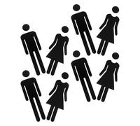 8 Pièces Panneaux de Toilettes pour Femmes, Panneau Toilette | Panneau de Signalisation des Toilettes, Panneaux Toilettes, Pancarte Wc, Usage Business et Restaurants