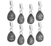 8 Pièces Pendentif Gravé en Marbre pour Nappe, Réutilisable, Fêtes et | Poids Décoratif pour Maintenir les Tissus en Place, Motif Sculpté, Adapté aux Rideaux Repas Extérieurs