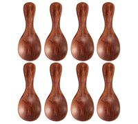 8 pièces Petites Cuillères en Bois Mini Cuillères à Manger | Style Fait à la Main, Pour Café Miel Sucre Sels de Bain, Cuillères de Service, Ustensile de Cuisine