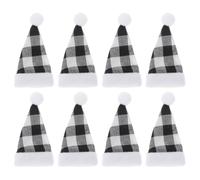 8 Pièces Petits Chapeaux de Noël Mini, Accessoire Ambiance | Tissu Réutilisable, Déco Photo et Bricolage, pour Bouteilles, Fêtes, Familles et Ateliers Créatifs