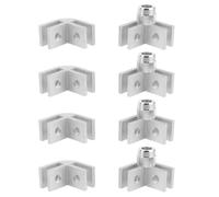 8 Pièces Pince de Fixation, Alliage D'aluminium Argenté | Support Transparent, Résistance à Haute Température, Portable et Léger, Usage Intérieur pour Grillades et Pique-niques