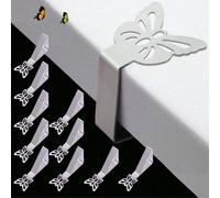 8 pièces Pinces à nappe de table pour l'extérieur et l'intérieur, forme de papillon, forme de patte de chat, forme de feuille. Pinces de maintien de nappe de pique-nique, grande pince décorative en ac